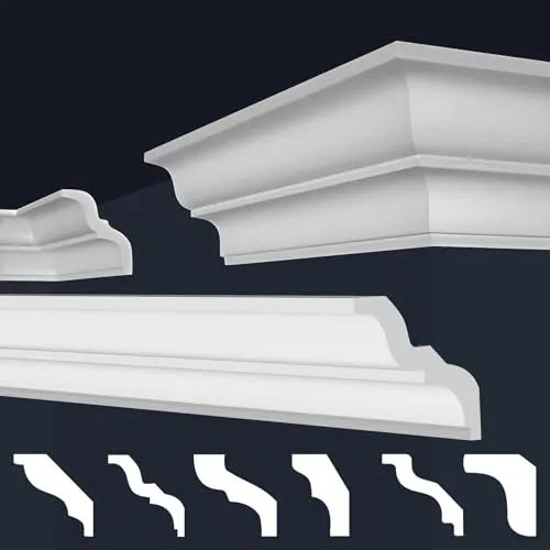 MARBET DESIGN Stuckleisten XPS Styropor weiß in weiß von Marbet Design