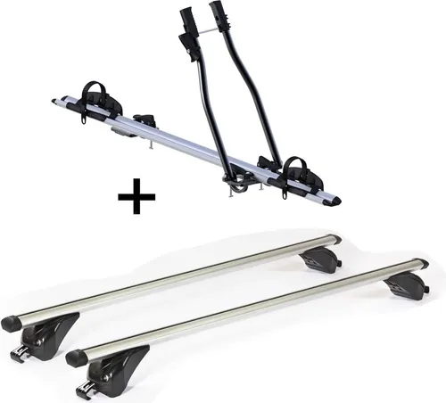 SAGITTAR Fahrradträger + VDP KING1 Dachträger für Skoda Fabia III - Praktisches Set bestehend aus einem hochwertigen Fahrradträger und einem robusten Dachträger für den Skoda Fabia III. Ideal für den sicheren Transport aller Fahrradtypen, einfach zu montieren und mit umfangreichem Zubehör.
