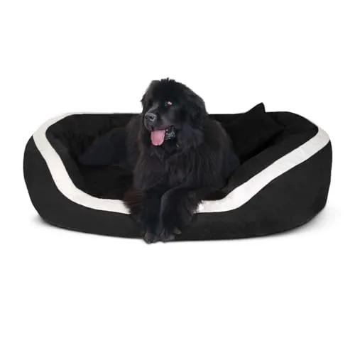 tierlando® Orthopädisches Hundebett Pepper Soft - XL Hundesofa mit Visco-Matratze - Ergonomisches Hundebett in XL-Größe (135x100cm) mit hochwertiger Visco-Matratze für optimalen Liegekomfort. Der weiche Velours-Bezug sorgt für ein angenehmes Gefühl und macht das Sofa ideal für entspannte Stunden.