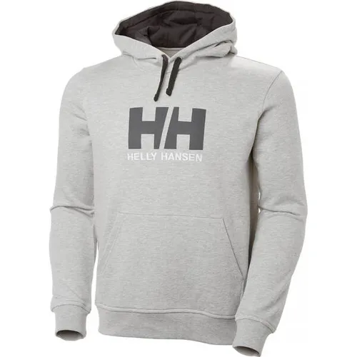 Helly Hansen Kapuzenpullover Logo Hoodie (Bio-Baumwolle) grau Herren - Hoodie aus 100% Bio-Baumwolle, ideal für Freizeit und Outdoor-Aktivitäten. Weich, klassisch und vielseitig – perfekt für entspannte Tage oder Segeltouren.
