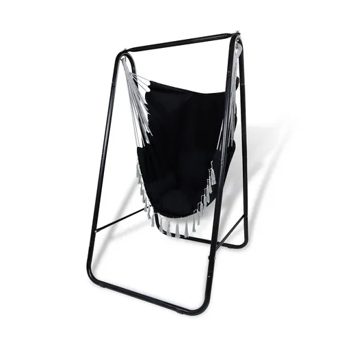 CCLIFE Hängesessel mit Gestell und Kissen - Hängesessel für Indoor & Outdoor, bis 100kg belastbar, ideal für entspannte Momente im Garten oder Zuhause.