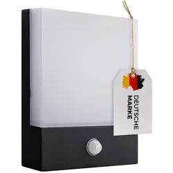 LED Außenwandleuchte mit Sensor 1521C1 12W 3000K IP54 schwarz, warmweiß 1200lm - Schwarz