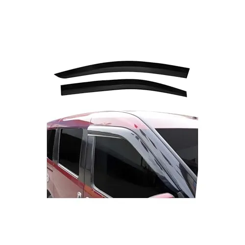 OMAC 2X Windabweiser für VW Caddy 2021-2025 - Dunkel - Hochwertige Regenabweiser aus hitzebeständigem Acryl, speziell für VW Caddy 2021-2025. Einfache Montage dank selbstklebendem System, ideal für optimalen Wetterschutz.