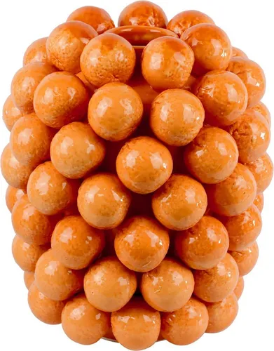 FURNARO Dekovase Arancia, Keramikvase mit 3D-Orangenrelief in orange von FURNARO