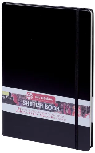 ROYAL TALENS Art Creation Skizzenbuch 210 x 297 mm schwarz 80 Blatt