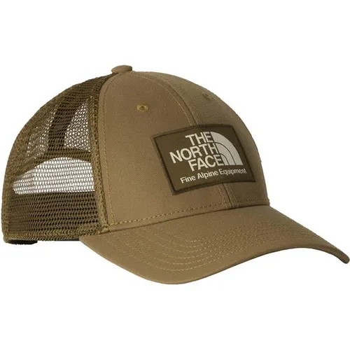 The North Face Mudder Trucker Kappe in Cedar/Sardenia Green - Die Mudder Trucker Kappe von The North Face vereint Stil und Funktionalität. Mit verstellbarem Schnappverschluss und atmungsaktivem Netzgewebe bietet sie hohen Tragekomfort und ist ideal für Freizeitaktivitäten.