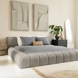 Polsterbett HEAVEN Designbett - Stilvolles Polsterbett mit stabilem Lattenrost, der bis zu 300 kg trägt. Genießen Sie erholsame Nächte in einem eleganten Schlafzimmer. Ideal für Komfort und Ästhetik.