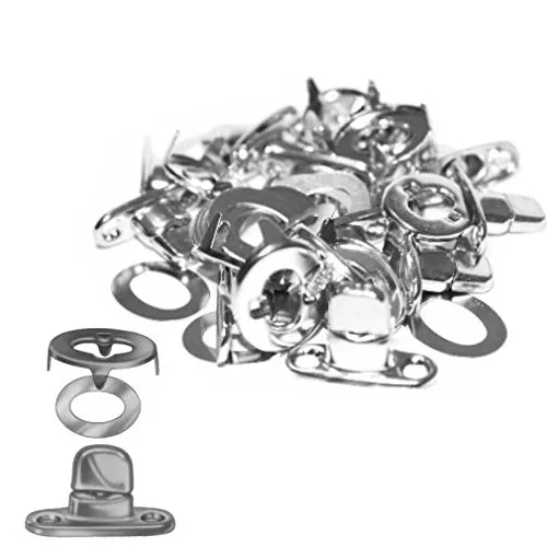 Versandbox24 5 Stück Drehverschluss mit Ovalöse Set in silber von Versandbox24