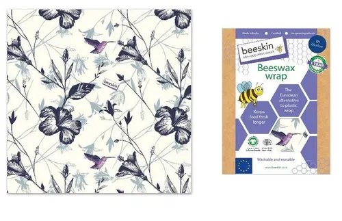 beeskin Bienenwachstuch Größe M 25 x 25 cm Frischhaltefolie für Lebensmittel