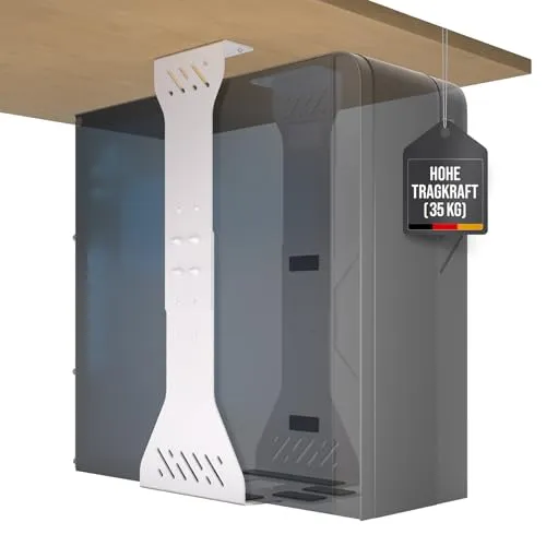 PC Halterung unter Schreibtisch - Schwerlast bis 35 kg - Computer- & Server-Racks mit extrem hoher Tragkraft für schwere PCs. Anpassbare Halterung sorgt für maximale Sicherheit und optimale Durchlüftung.