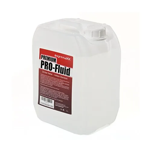 LightmaXX Premium PRO FLUID 5L Nebelfluid, Heavy Fog Fluid, Hochdichtes Wasserbasiertes Nebelmaschinen-Fluid, Made in Germany, Glycerin- und DEG-frei, Für Hohes Nebelvolumen und Lange Standzeit