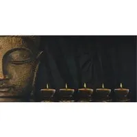 LED-Bild Buddha mit Beleuchtung und Timer 110x55cm von MCW