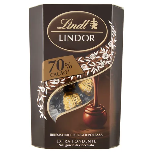 Lindt Lindor Extra Fondente Pralinen mit Extra Dunkler Schokolade 200g