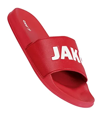 JAKO Unisex JAKOlette Classico Sandale, Chili rot/weiß, 41 EU - Bequeme Duschsandale mit vorgeformtem Fußbett und schnelltrocknendem EVA-Obermaterial. Die Antirutschsohle sorgt für Sicherheit in der Duschkabine.