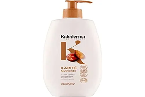 Kaloderma Nährende Shea-Flüssigkeit für trockene und sehr trockene Haut, 400 ml - Körperlotionen mit reichhaltiger Shea-Formel, spendet intensive Feuchtigkeit und pflegt selbst die trockenste Haut.
