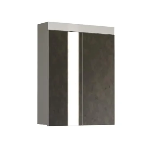 trendteam smart living - Amanda Spiegelschrank - Moderner Badspiegel in Weiß Hochglanz mit 3 Fächern und 2 Einlegeböden, kratzfest und pflegeleicht. Ideal für stilvolle Bäder, Maße: 60 x 77 x 17 cm.