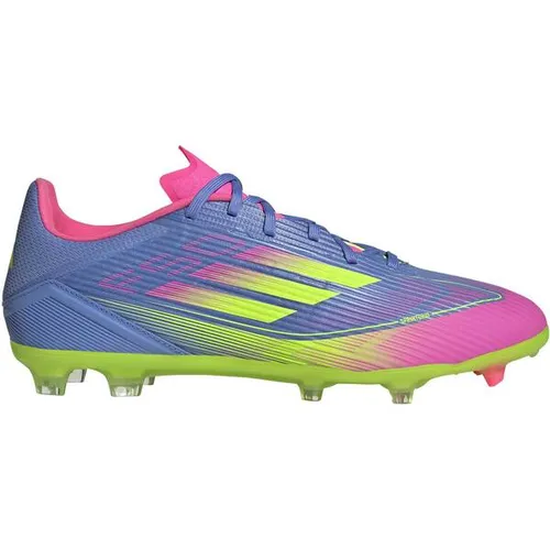 Adidas F50 LEAGUE FG/MG - blauer Fußballschuh für Speed - Fußballschuhe mit passgenauer Tunnel-Zunge und Sprintplate 360 Außensohle für ultimative Beschleunigung. Hergestellt aus mindestens 20 % recycelten Materialien - umweltfreundlich und leistungsstark.