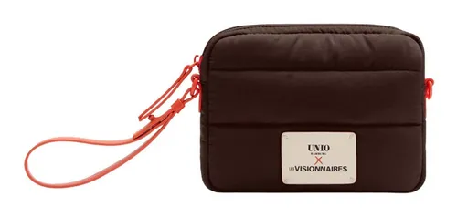 Les Visionnaires Umhängetasche Unio Paris braun - Stylische Umhängetasche aus hochwertigem Nylon und PU, ideal für den Alltag. Mit verstellbarem Schulterriemen und praktischem Zipper-Verschluss für sicheren Transport.