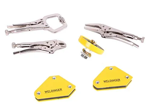 WELDINGER Schweißmagnet- und Gripzangenset 6-teilig