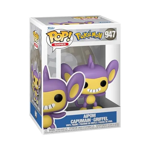 Funko Pop! Games: Pokemon - Aipom - Griffel - Vinyl-Sammelfigur - Geschenkidee - Offizielle Handelswaren - Spielzeug Für Kinder und Erwachsene - Video Games Fans - Modellfigur Für Sammler und Display