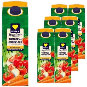 Edeka Saft Herzstück Tomaten-Gemüse-Mix, 8x1L