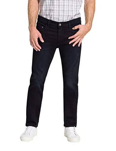 PIONEER AUTHENTIC JEANS 5-Pocket Jeans ERIC Blue/Black Used 32 30 - Jeans mit Straight Fit und MEGAFLEX für hohen Komfort, ideal für jeden Tag. Stoffgewicht: 11 oz, Fußweite: 37 cm bei Größe 50.
