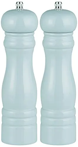 IB Laursen Gewürzmühle Salz- und Pfeffermühle 2er-Set Hellblau - Küchenhelfer: Elegante Gewürzmühle aus strapazierfähigem Gummibaumholz, kombiniert zeitloses Design mit hervorragender Funktionalität für ein unvergessliches Kocherlebnis.