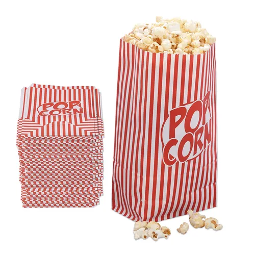 Popcorntüten Kino-Tüten 576 Stück - Retro-Popcorntüten im praktischen 576er Set, ideal für Partys und Filmabende, aus qualitativ hochwertigem Papier gefertigt.