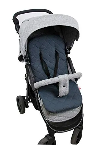 BABYLUX Matratze für Kinderwagen Babywanne Buggy Sitzauflage Auflage Doppelseitig (4. Grau Pik)