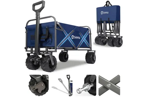 Sekey Faltbarer Bollerwagen mit PU-Reifen