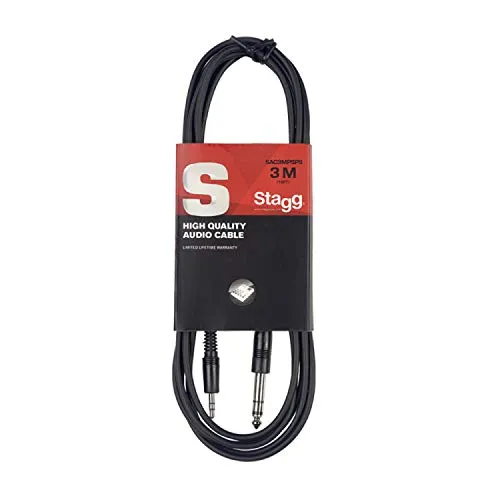 Stagg SAC3MPSPS Audio Kabel (3m, mini-Stereo Klinke, Stecker-auf-Stecker)