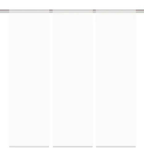 XXXL Flächenvorhang Weiß, 3-teilig, Seidenoptik - Gardinen: Halbtransparenter Flächenvorhang in Seidenoptik, 3 Bahnen (60x245 cm), mit Beschwerungsstab und Flauschband für einfache Montage. Ideal für Wohnbereich, Homeoffice und Schlafzimmer.