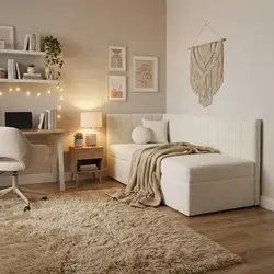 Beautysofa Einzelbett 90×200 RAFI mit Bettkasten - Modernes Eckbett aus Bouclé-Stoff für Kinder- und Jugendzimmer. Mit praktischen Stauraum und angenehmem Liegekomfort durch Topper und Bonell-Federkern. Flexibel einsetzbar und stilvoll.
