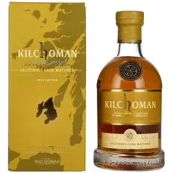 Kilchoman SAUTERNES CASK MATURED Islay Single Malt 2024 - Whisky in Geschenkbox, sanftes und komplexes Geschmackserlebnis mit Butternoten und Torfrauch, perfekt für Feierlichkeiten oder als Geschenk.