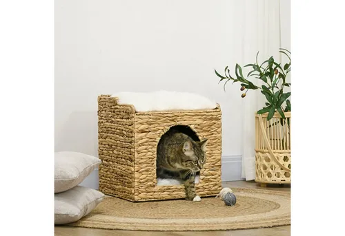 PawHut Rattan Katzenhaus – stilvolles Katzenmöbel