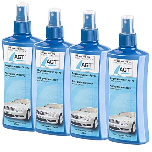 AGT Autopflege: 4er-Set Regenabweiser-Spray für Kfz-Scheiben, je 250 ml (Glasversiegelung, Versiegelung, Windschutzscheiben Wunder)