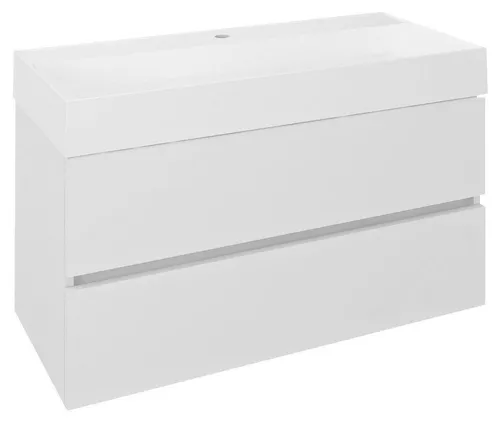 Sapho Waschbeckenunterschrank ODETTA 95x50x43,5 cm in Weiß Glanz - Eleganter Waschbeckenunterschrank von SAPHO, ideal für moderne Badezimmer. Mit Soft Close Funktion ausgestattet für leises Schließen der Schubladen. Maße: 95x50x43,5 cm.