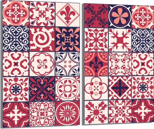 Glasschutzplatte für den Herd 2x30x52 Mosaik