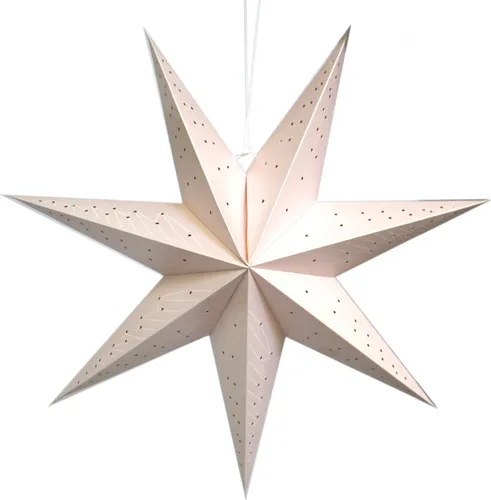 Stern beleuchtet zum aufhängen mit E14 Fassung rosa 60cm