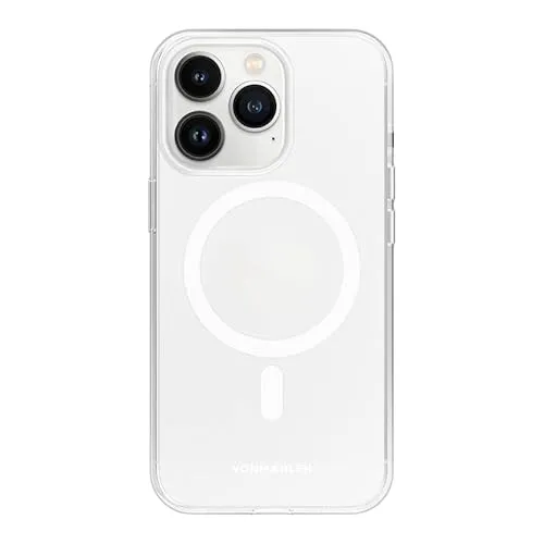 VONMÄHLEN Transparent Case – Hülle mit Anti-Gelb-Schutz, kompatibel mit Mag-Safe, Kamera- und Displayschutz, geeignet für iPhone