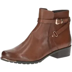 Stiefelette CAPRICE Nappaleder, Damen, Gr. 36, braun (cognac) - Wanderschuhe aus hochwertigem Nappaleder mit praktischem Reißverschluss für schnellen Einstieg. Ideal für Business und Freizeit!
