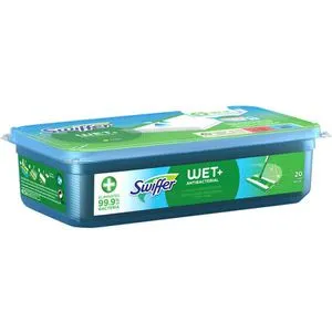 Swiffer Ersatztücher Wet+ Bodentücher, Nachfüllpack, feucht, antibakteriell, 20 Tücher, 20 Stück