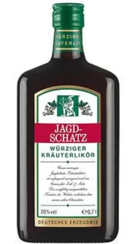 Flaschen Orginal Jagdschatz Kräuterlikör a 0,1L Likör Jagd Schatz 12