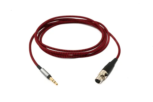 Audio Kabel 150 cm 3.5 mm Klinke Stecker zu Mini XLR Buchse geflochten in Rot