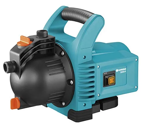 Gardena 1707-20 Gartenpumpe 3100 l/h - Leistungsstarke Gartenpumpe mit 600 W für vielseitige Anwendungen, ideal zum Bewässern und Um- oder Auspumpen. Robust und benutzerfreundlich mit frostsicherer Einlagerung und ergonomischem Handgriff.