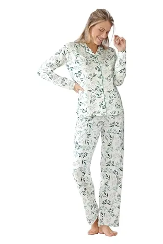 hajo Damen Schlafanzug Pyjama Premium Cotton/TencelTM (Modal) Interlock