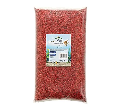 Dehner Aqua Aquarienkies, Körnung 2 - 4 mm, 5 kg, rot