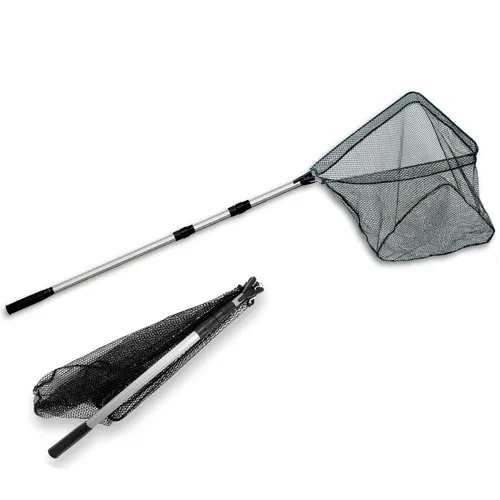 Crivit Kescher teleskopierbar Unterfangkescher Teleskop 1,90m Falt Klappkescher