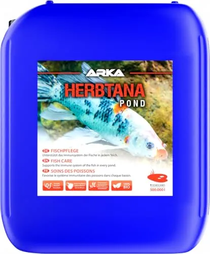 Teichfische Immunsystem Pflege 5 L – natürliches Kräuterpräparat für Koi, Goldfische & Zierfische – zur unterstützenden Pflege im Gartenteich – ARKA Pond Herbtana