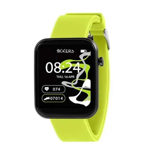Tikkers Kids Series 13 Smartwatch – Limettengrün - Die Tikkers Kids Series 13 Smartwatch bietet zahlreiche Funktionen wie GPS-Anschluss, Fitness-Tracker und Kamera. Ideal für aktive Kinder, um in Kontakt zu bleiben und ihren Alltag zu organisieren.